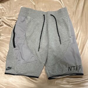 Grey Nike Tech NT/F Shorts - Medium